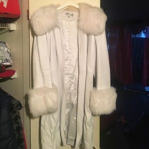 Fur trench coat