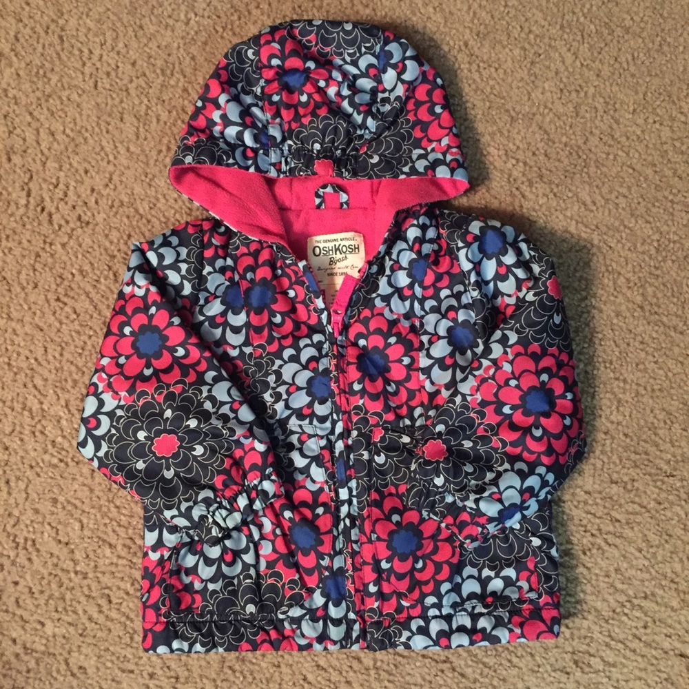 OshKosh Pink & Blue Flower Pattern Jacket