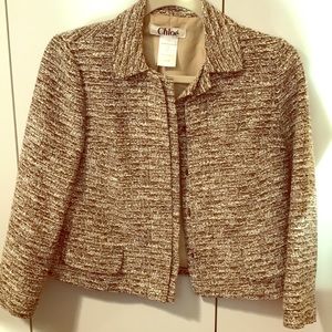 Chloe brown tweed jacket