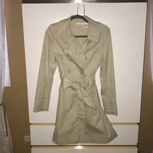 Beige trench coat
