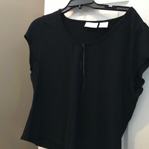 Black Scoop Neck Top