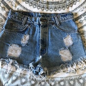 Distressed Levi Shorts