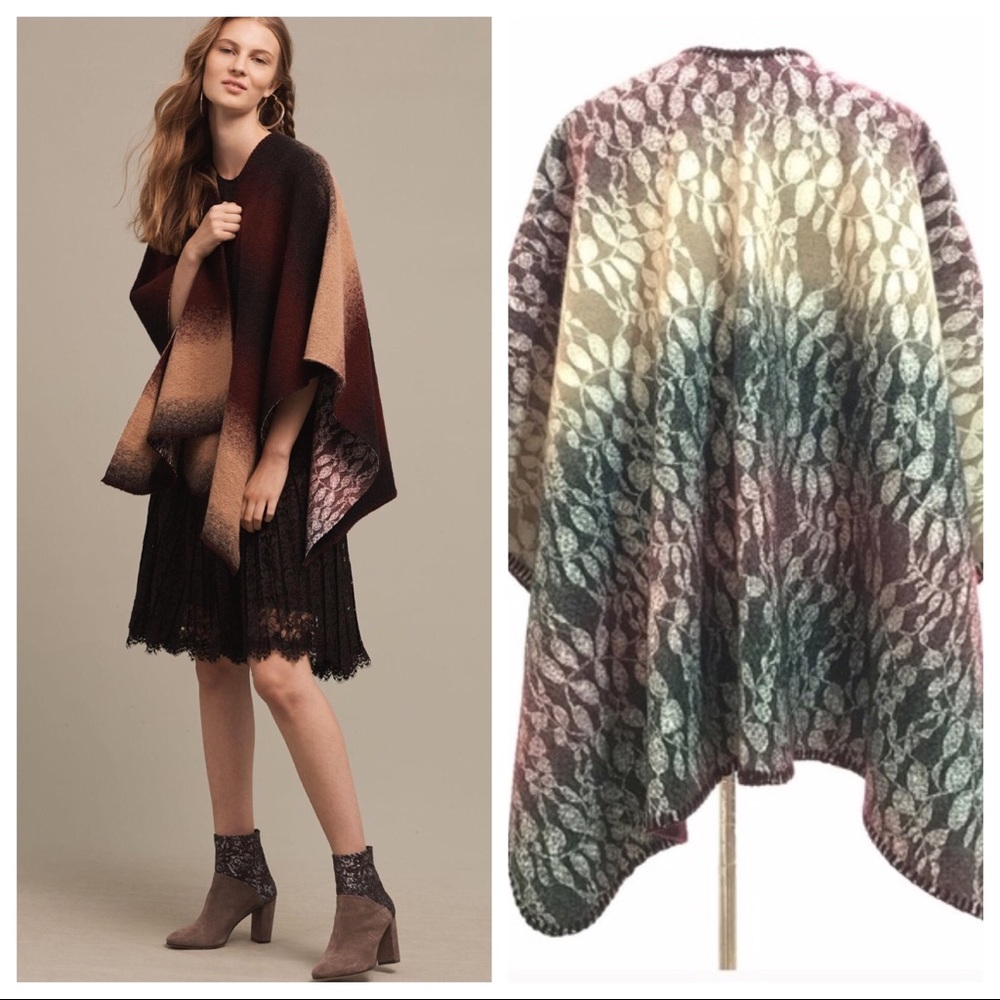 NWT Anthropologie Wintertide Reversible Poncho - Picture 3 of 8