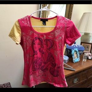 CUSTO Barcelona Short Sleeve Shirt Pink & Yellow