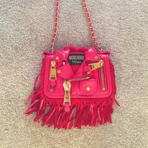 Moschino Biker Red Crossbody Bag