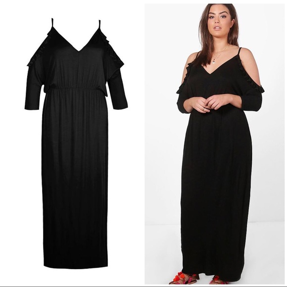 Dresses & Skirts - HOST PICKOpen Shoulder Ruffle Maxi.