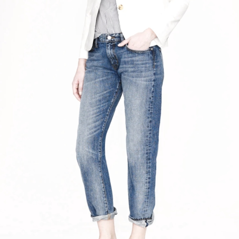 J Crew Denim Jeans Point Sur Distressed Boyfriend