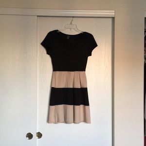 Black and cream striped dress