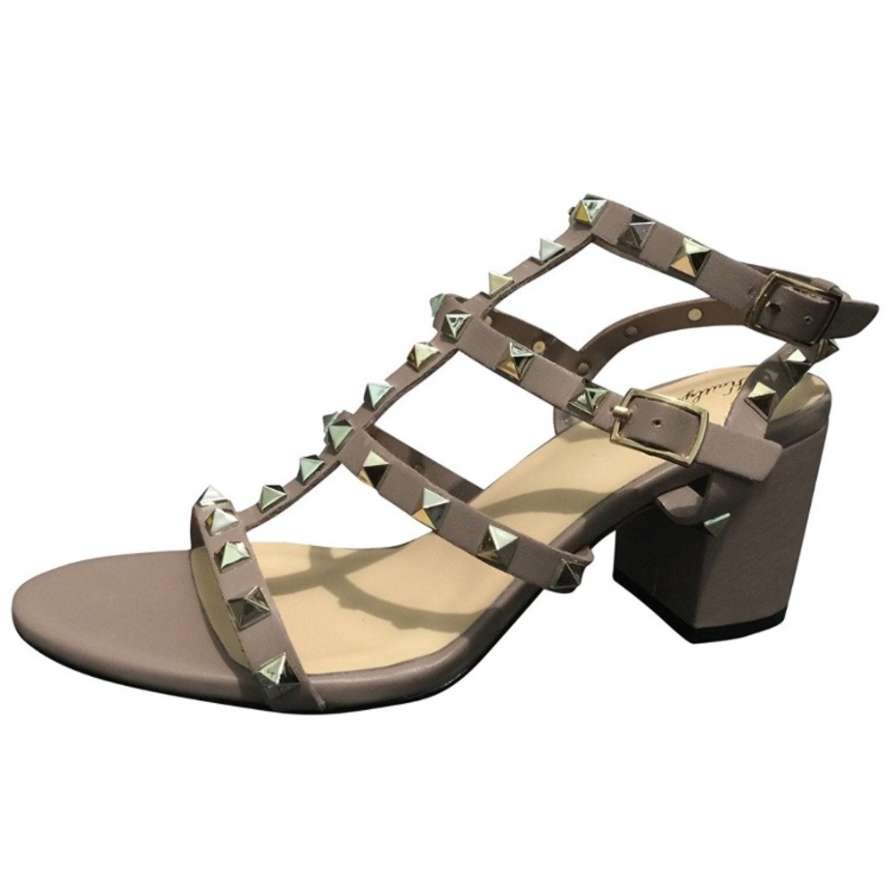 Studded Block Heel Sandal