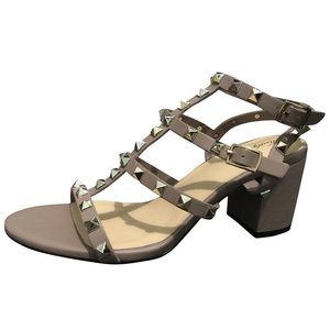 Studded Block Heel Sandal