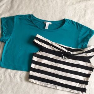 Two small crop tops