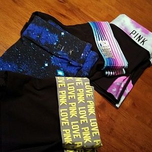 4 pairs PINK yoga shorts