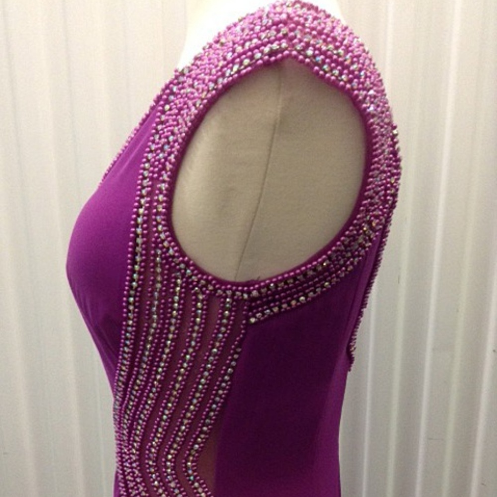 NEW Gown Party Prom Evening Long Dress Purple