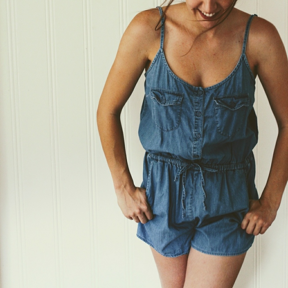 Denim Romper