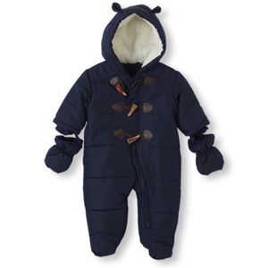 🚫SOLD🚫 Navy Blue Bear Snow Suit w/ Mittens