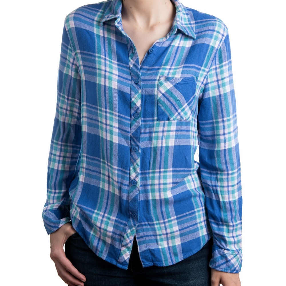 Bloomingdale's New York Soft Pastel Plaid Size S