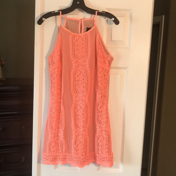 Dress Forum Dresses & Skirts - NEW Peach Lace Mini Dress