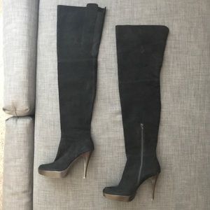 Black Stuart Weitzman Hiho thigh high boots