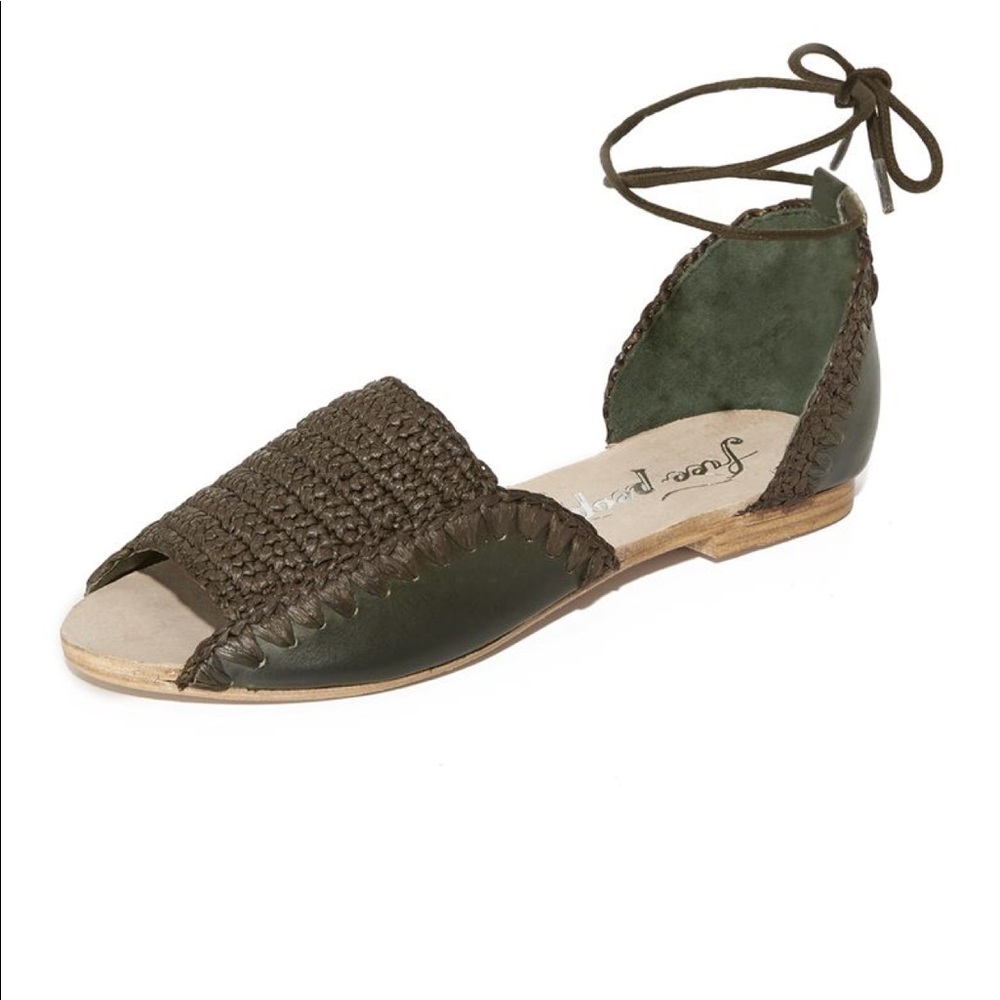 Free People green sandals