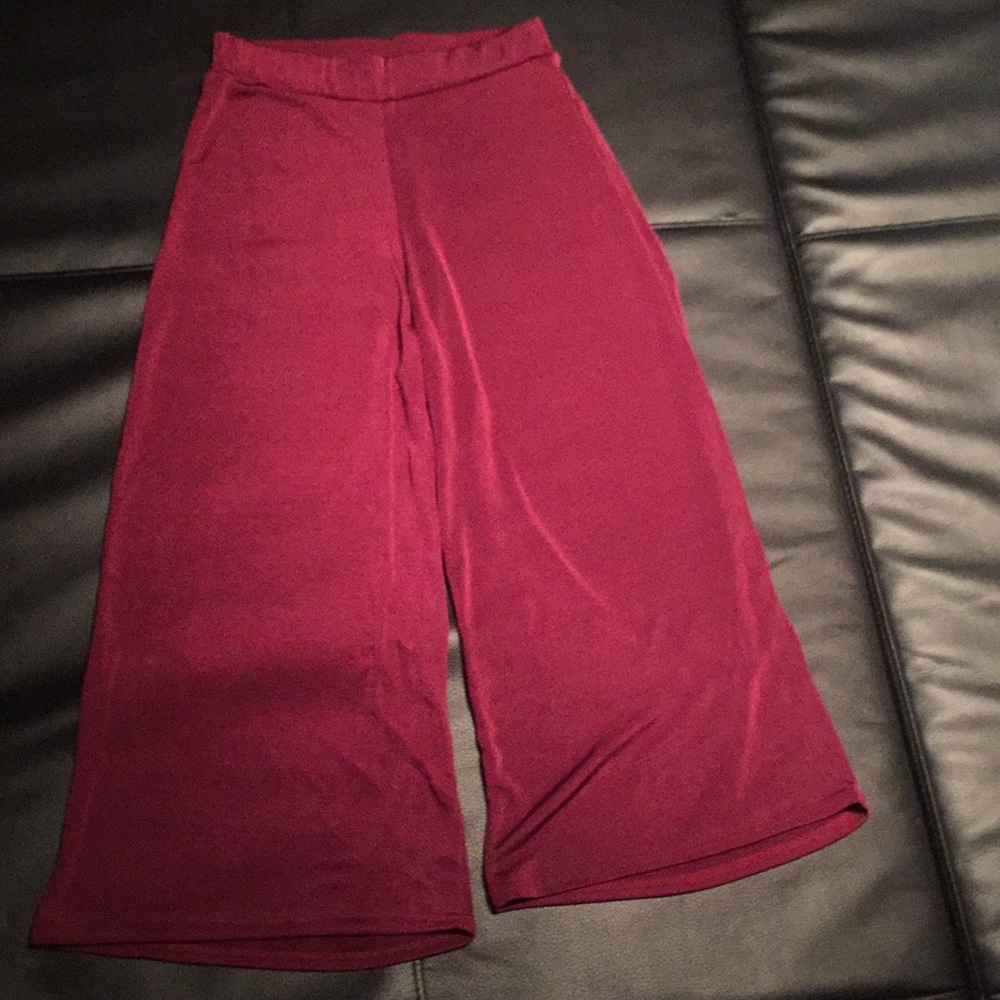 Missguided red culottes