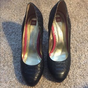 Elaine turner black snake heels