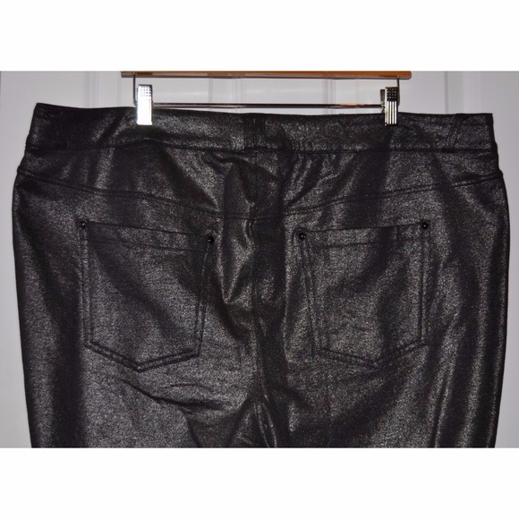 New LANE BRYANT Gunmetal Coated Jeggings NWT [A3] - Picture 4 of 5