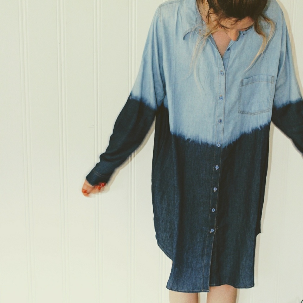 Long sleeve Denim shirt dress