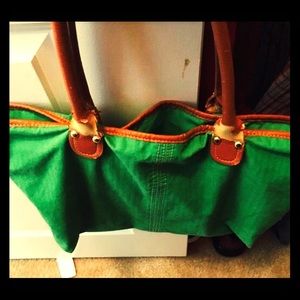 Emerald Green Leather Strap Old Navy Purse/Tote