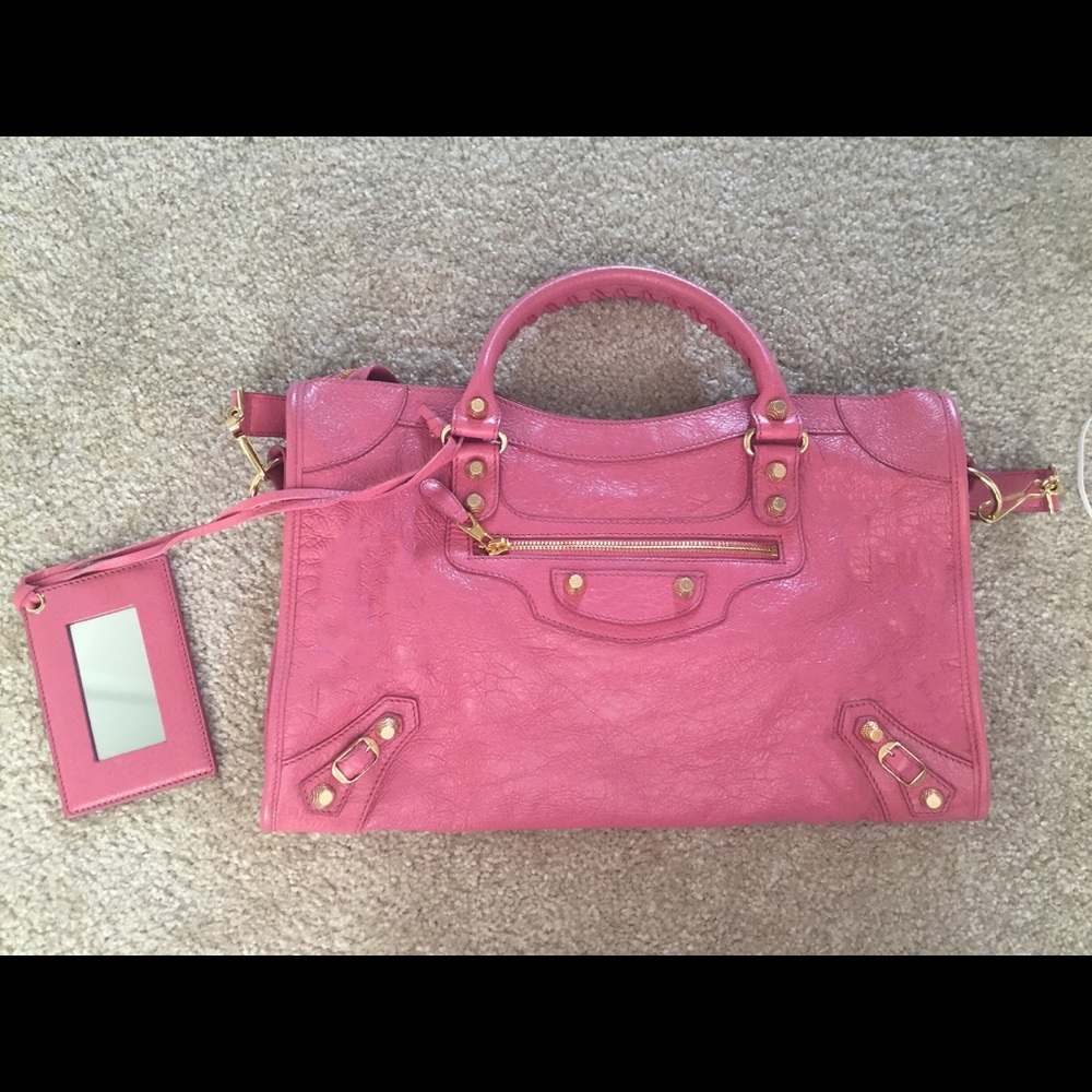 Balenciaga Coral Giant City Gold