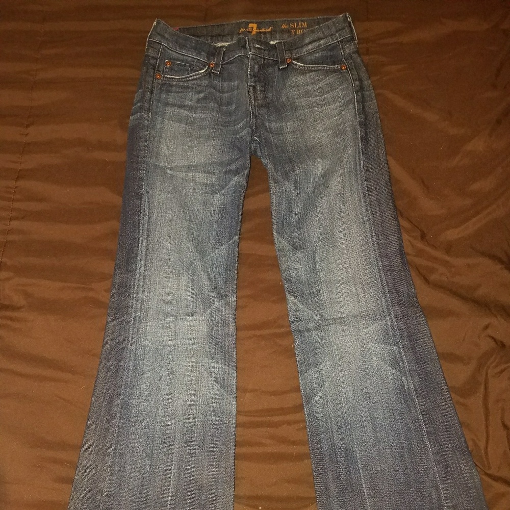 7 jeans,  trouser style.