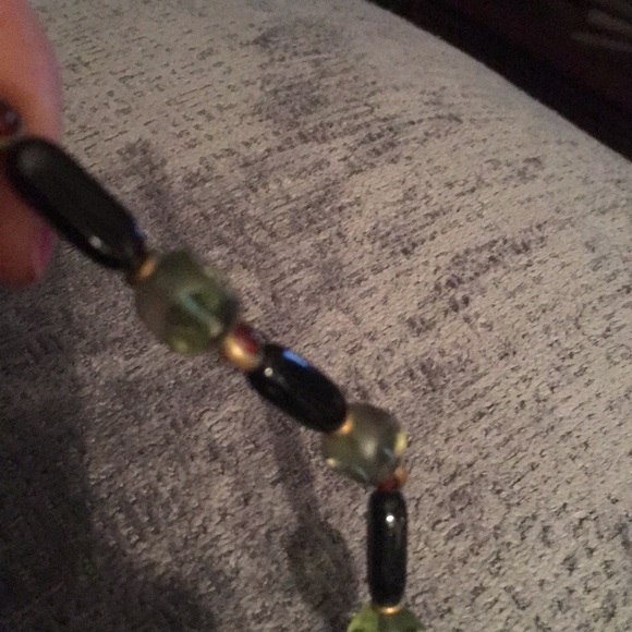 Art Deco style glass necklace and earrings - Picture 5 of 5