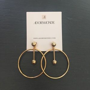 Adornmonde gold hoop earrings