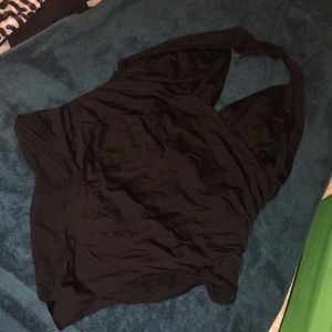 Black one piece halter