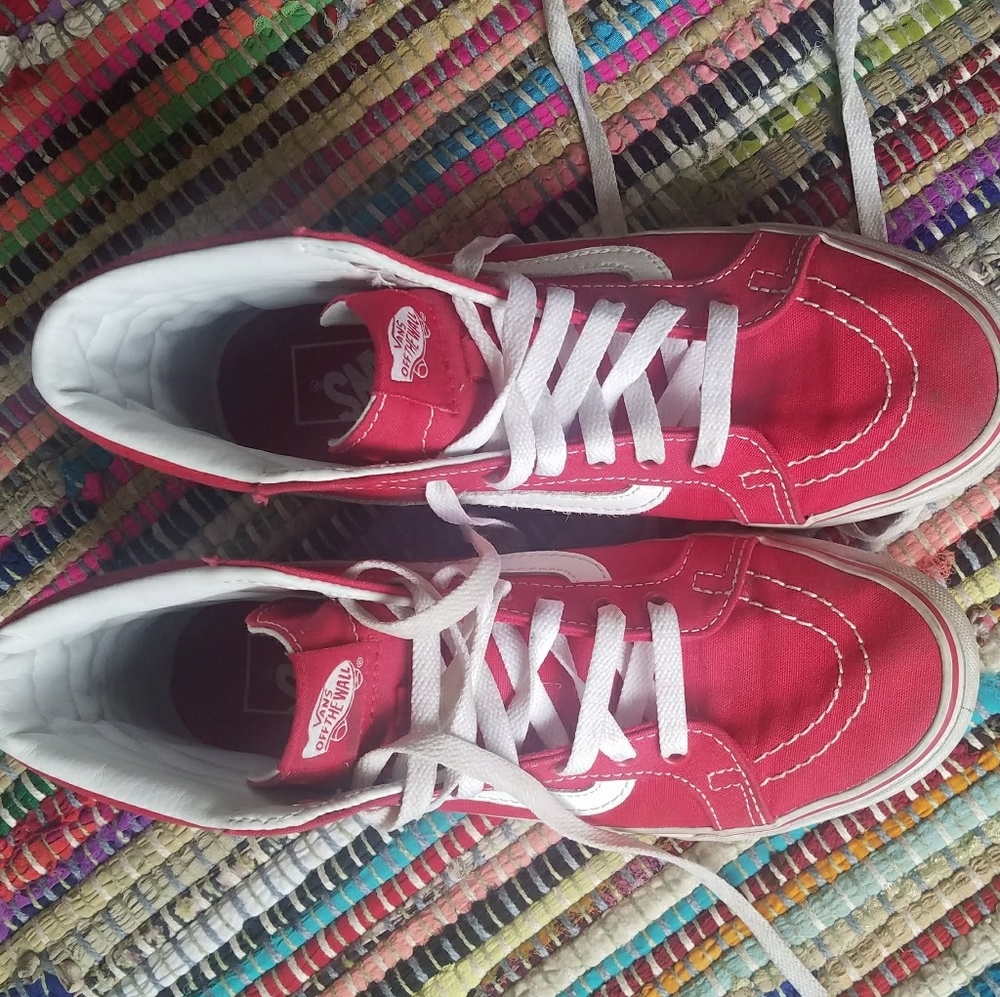 Red hightop vans
