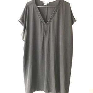 Ava Viv Sheer Black Long Top/Dress - 3X