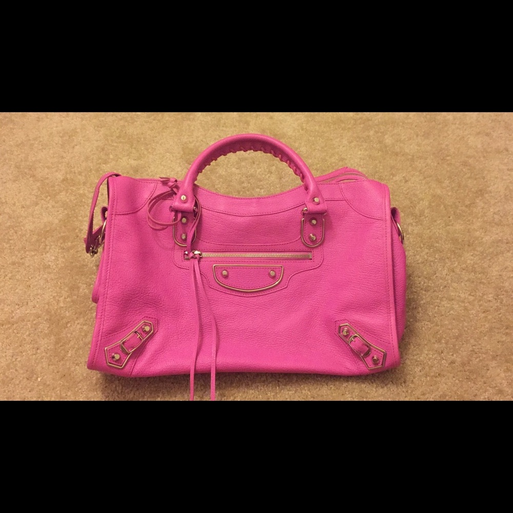 Gone.   Balenciaga Edge City Pink, silver, New!