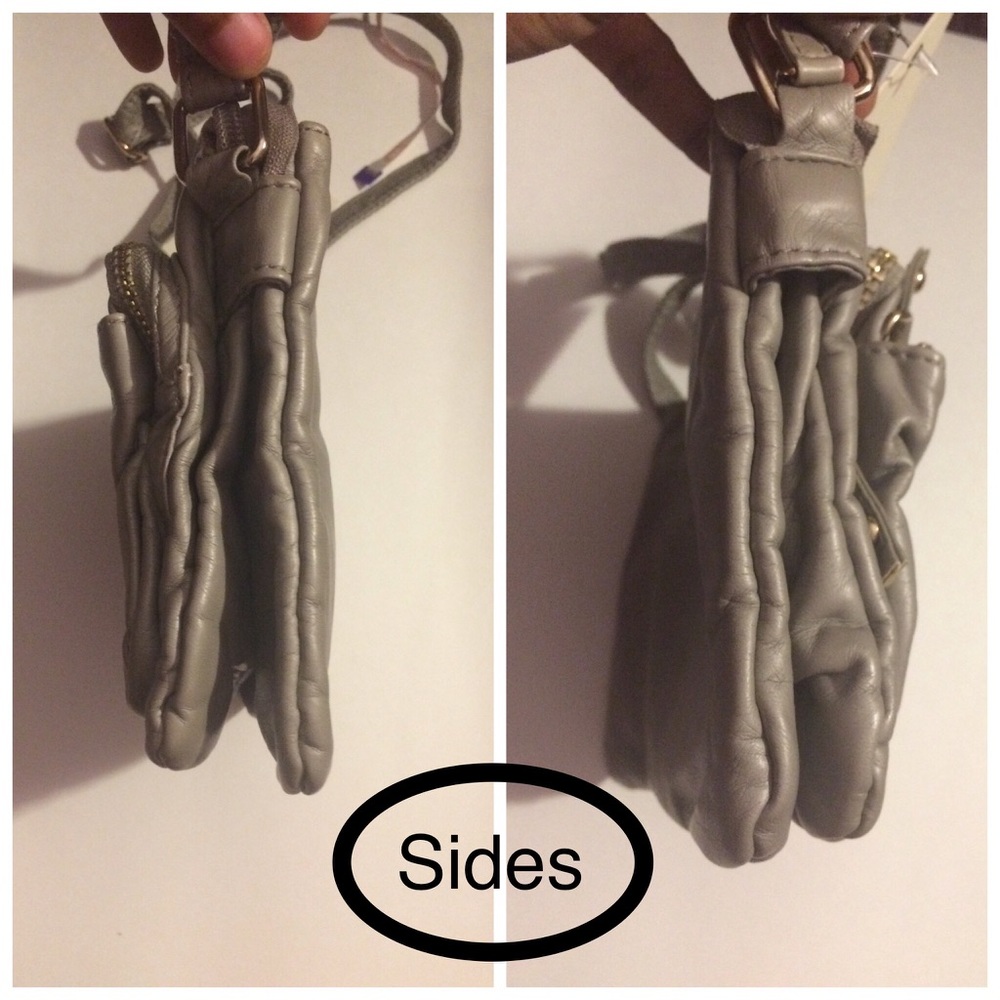 Gray Under One Sky multi-pocket cross-body purse - Picture 4 of 7