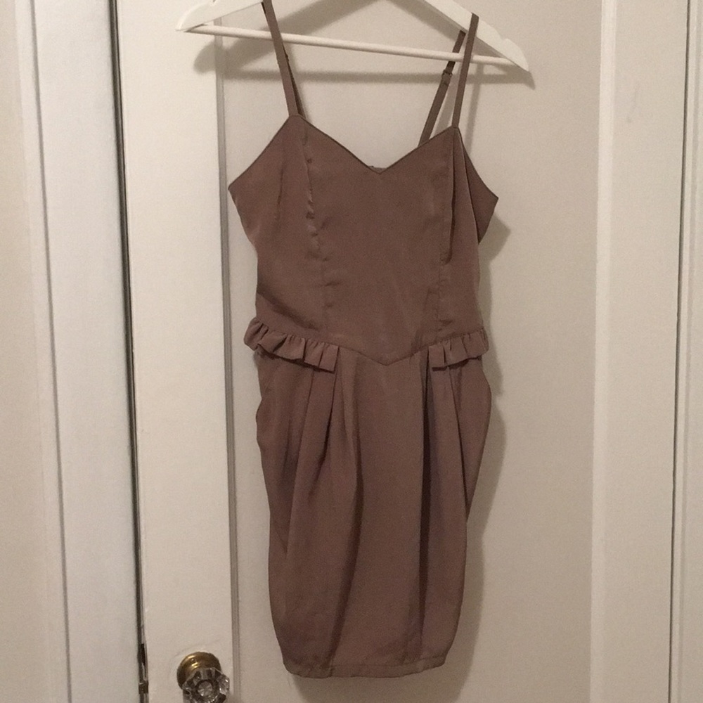 New. Taupe dress