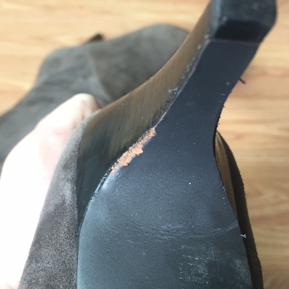 Via Spiga grey suede pointy toe boots - Picture 4 of 5