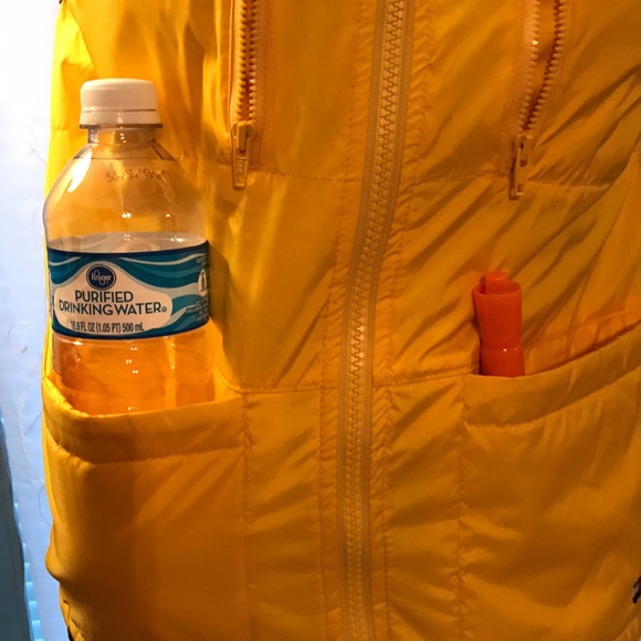 Tommy Hilfiger Vest Sz S reversible yellow gray - Picture 3 of 8