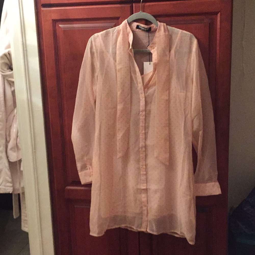 Fashion Union light pink shift dress