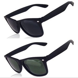 Mens Polarized Wayfarer Style Sunglasses UV Black