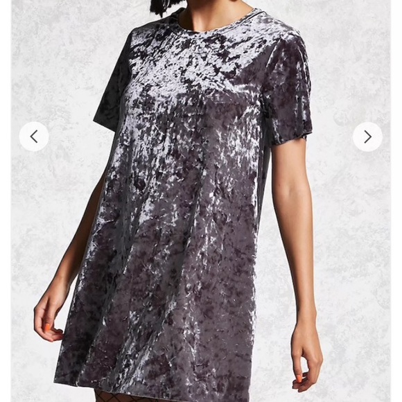 crushed velvet shirt dress