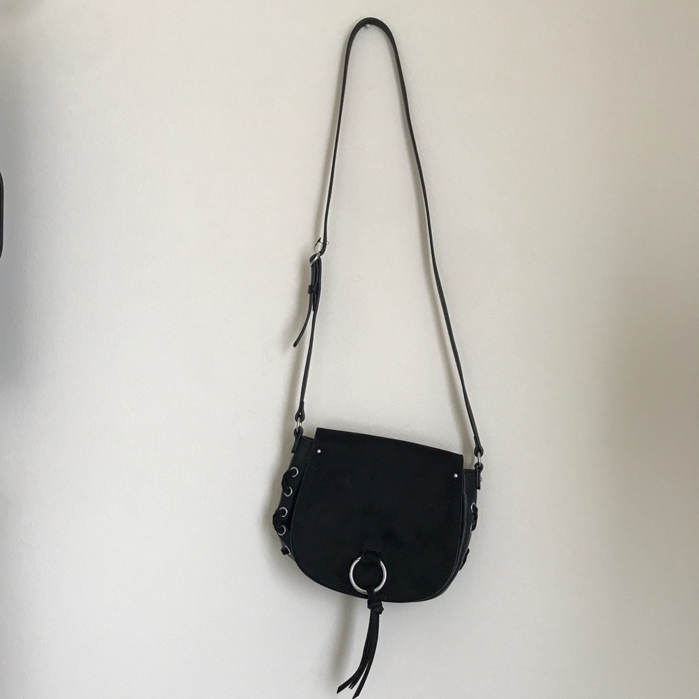 Nine West Black Suede Crossbody