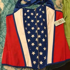 Torrid American flag corset