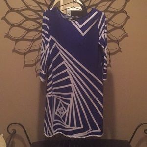 Haani large dress euc blue and white