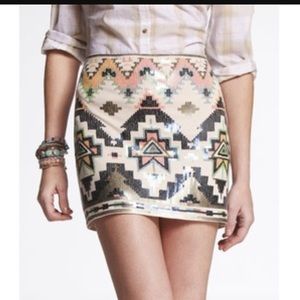 Sequence mini skirt
