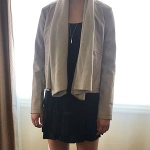 Nude Drape Vegan Leather Jacket