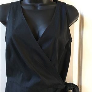 Ann Taylor black cotton sleeveless dress.