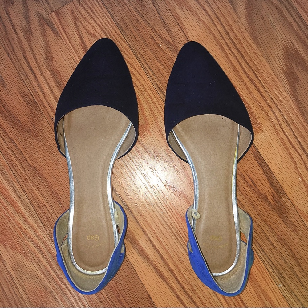Navy Blue/Blue Pointy Flats
